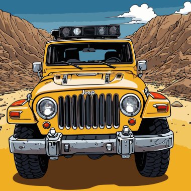 grafik tasarımı için SUv araba vektör çizimi