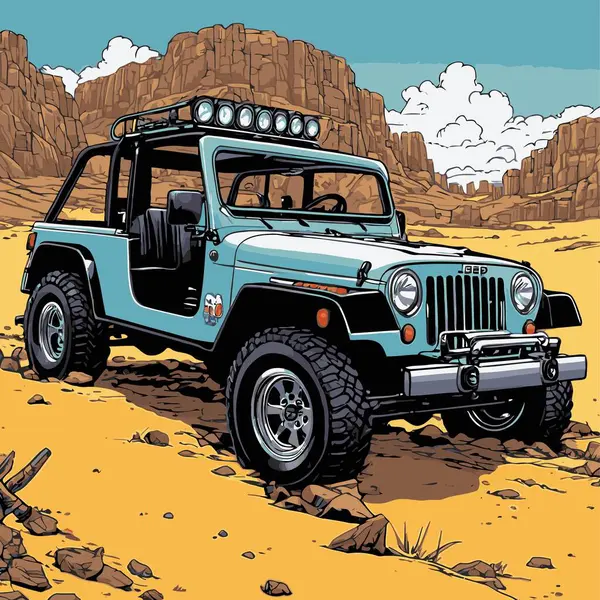 grafik tasarımı için SUv araba vektör çizimi