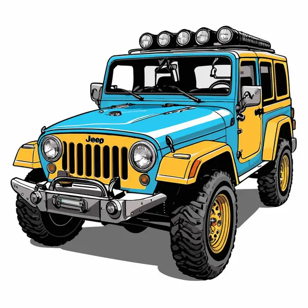 grafik tasarımı için SUv araba vektör çizimi