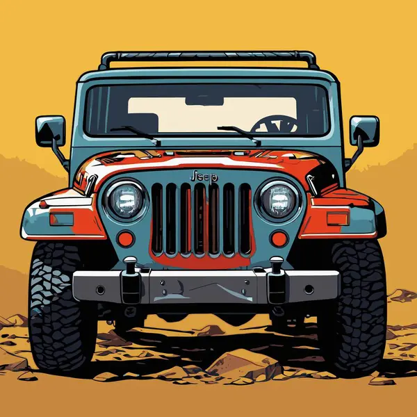 grafik tasarımı için SUv araba vektör çizimi