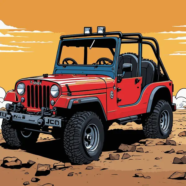 grafik tasarımı için SUv araba vektör çizimi