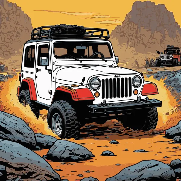 grafik tasarımı için SUv araba vektör çizimi