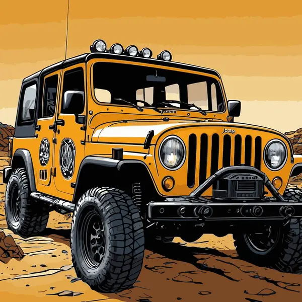 grafik tasarımı için SUv araba vektör çizimi