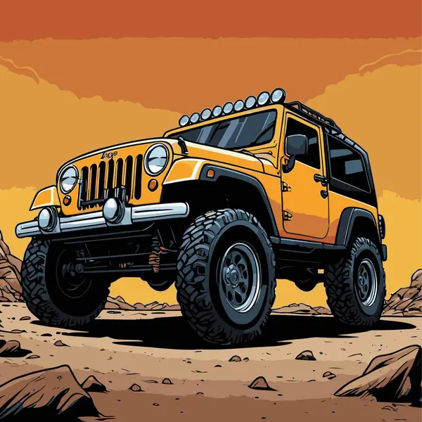 grafik tasarımı için SUv araba vektör çizimi