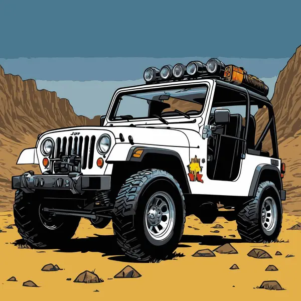 grafik tasarımı için SUv araba vektör çizimi