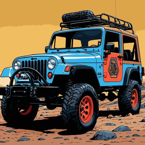 grafik tasarımı için SUv araba vektör çizimi