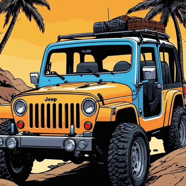 grafik tasarımı için SUv araba vektör çizimi