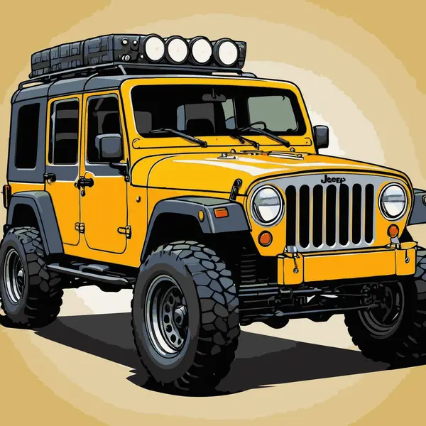 grafik tasarımı için SUv araba vektör çizimi