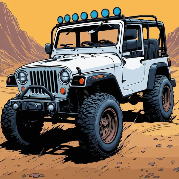 grafik tasarımı için SUv araba vektör çizimi