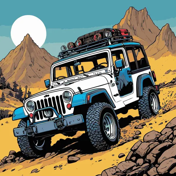 grafik tasarımı için SUv araba vektör çizimi