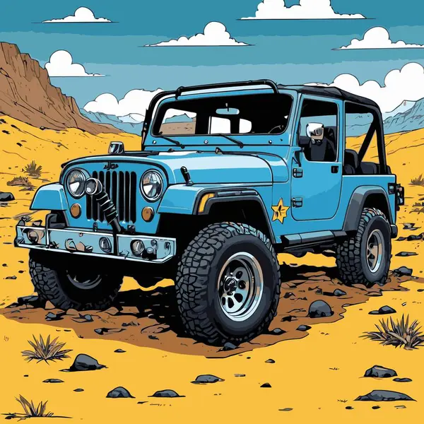 grafik tasarımı için SUv araba vektör çizimi