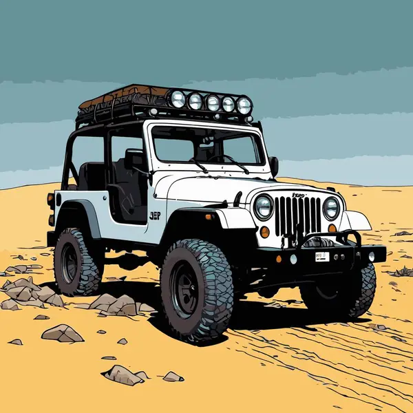 grafik tasarımı için SUv araba vektör çizimi