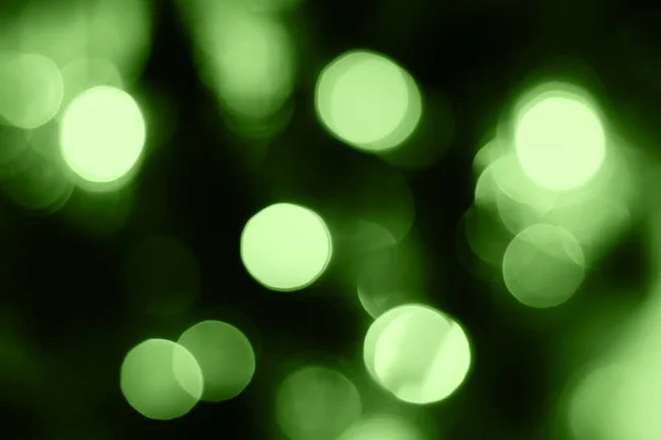 Blurred Lights Green Background Abstract Bokeh Soft Light — Zdjęcie stockowe