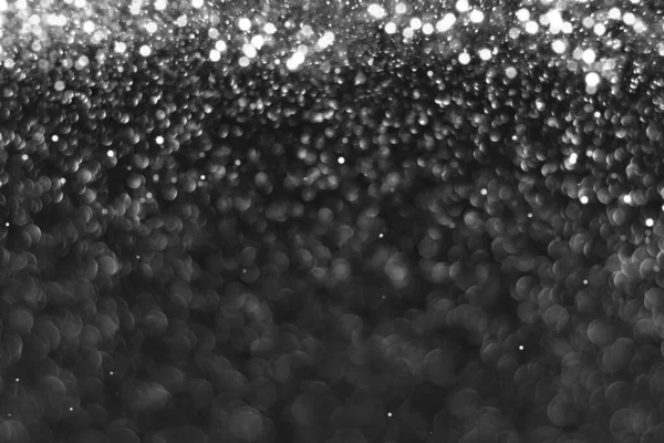 Серый Черный Сверкающий Блестки Bokeh Фон Абстрактная Обезличенная Текстура Праздничные — стоковое фото
