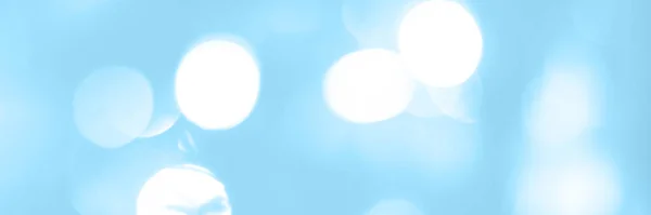 Blurred Lights Blue Background Banner Texture Abstract Bokeh Soft Light — Stock fotografie
