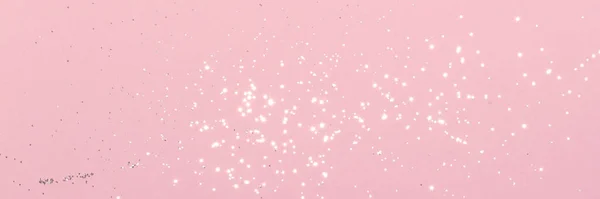 Sparkling Silver Glitter Pink Background Banner Texture Abstract Holiday Blurred — Photo