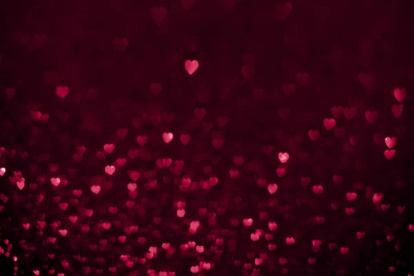 2023年流行的洋红色 粉色的红心 闪闪发光的波克背景 情人节抽象的脱焦纹理 — 图库照片