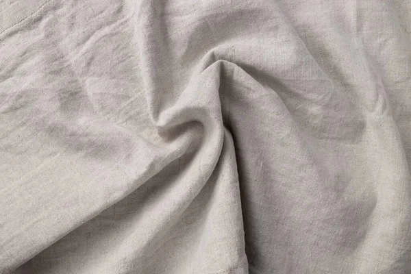 Natürliche Textur Aus Leinen Flachs Kreisförmige Spirale Textilen Hintergrund Draufsicht — Stockfoto