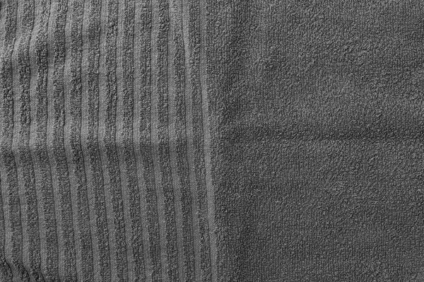 Ткань Серого Махрового Полотенца Текстурой Текстильный Фон Вид Сверху — стоковое фото