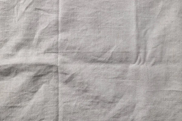 Natürliche Textur Aus Leinen Flachs Textiler Hintergrund Draufsicht Grob Zerknüllt — Stockfoto