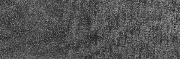 Grau Frottee Tuch Textur Banner Textiler Hintergrund Panoramischer Web Header — Stockfoto