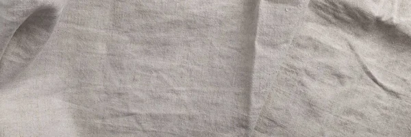 Натуральный Плакат Льняной Ткани Флаксен Текстильный Фон Вид Сверху Грубый — стоковое фото
