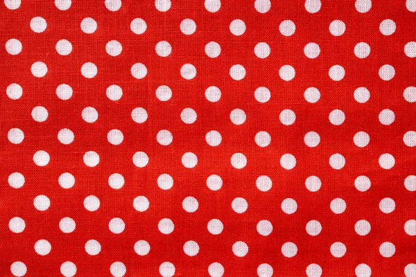 Czerwono Biała Kropka Bawełniana Konsystencja Tekstylne Tło — Zdjęcie stockowe