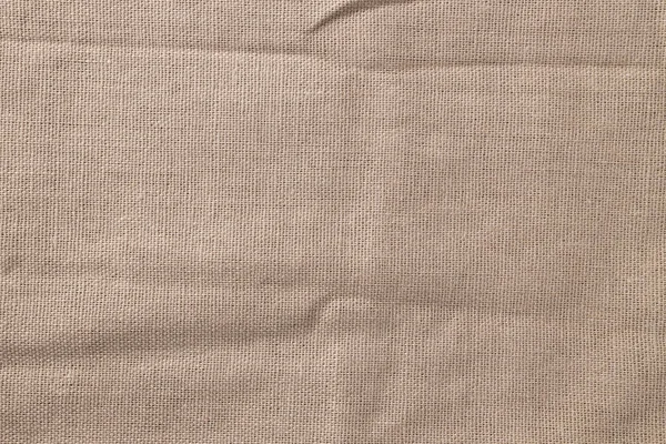 Крупный План Грубой Смятой Текстуры Мешковины Льняного Текстильного Материала Винтажный — стоковое фото
