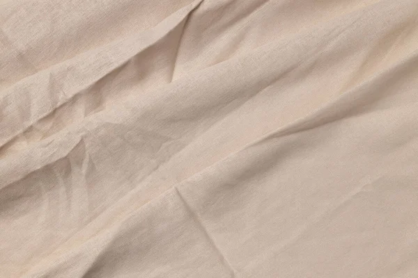 Doğal Keten Kumaş Dokusu Flaxen Tekstil Arka Planı Üst Görünüm — Stok fotoğraf