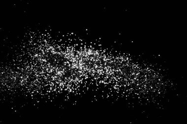 Siyah arka planda beyaz gri Bokeh ışıkları. Kutlamak için ışıldayan yıldızlar. Tasarımınız için üstüste