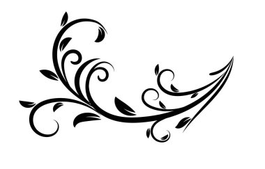 Çiçek element tasarımı vektör illüstrasyonu.