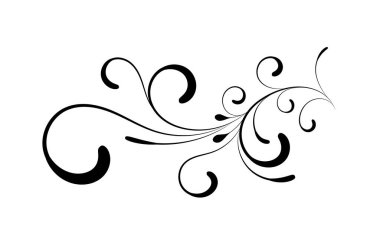 Çiçek element tasarımı vektör illüstrasyonu.