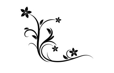 Çiçek element tasarımı vektör illüstrasyonu.