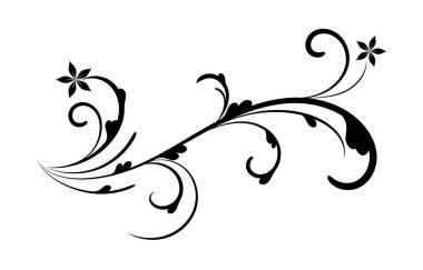 Çiçek element tasarımı vektör illüstrasyonu.