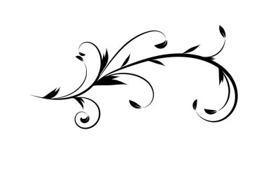 Çiçek element tasarımı vektör illüstrasyonu.