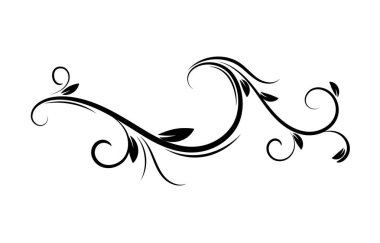 Çiçek element tasarımı vektör illüstrasyonu.