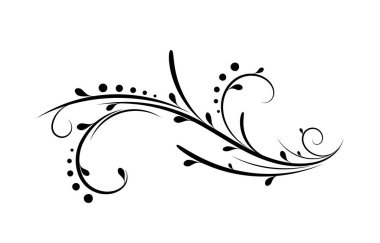 Çiçek element tasarımı vektör illüstrasyonu.