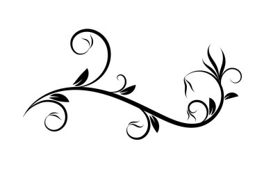 Çiçek element tasarımı vektör illüstrasyonu.