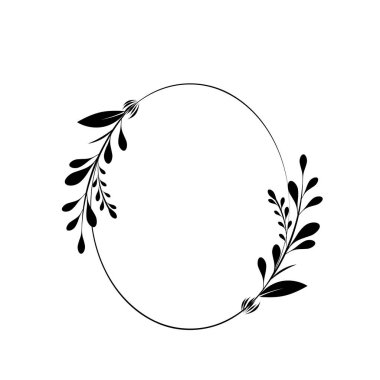 Çiçek süsleme vektör tasarımı çizimi izole edildi