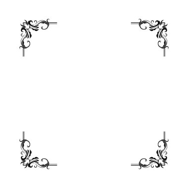 Çiçek süsleme vektör tasarımı çizimi izole edildi