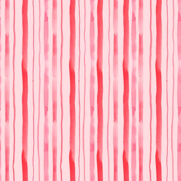 Акварель Розовая Полоса Бесшовный Узор — стоковое фото