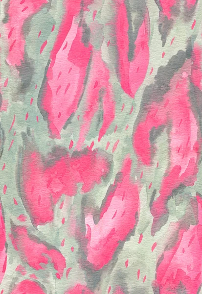 Acquerello Rosa Modello Leopardo Stampa Senza Soluzione Continuità Texture Animale — Foto Stock