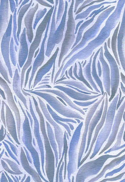 Padrão Sem Costura Impressão Zebra Azul Aquarela Textura Animal Abstrata — Fotografia de Stock
