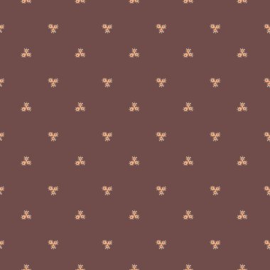 Çiçek Motifli Ortaçağ Kusursuz Pattren 