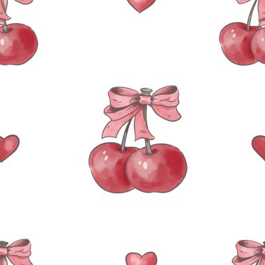 Bow Preppy Terbiyesiz Beyaz Renkli Kirazlar