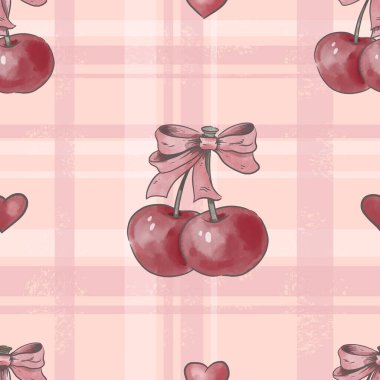 Kıvrımlı, eğri büğrü, pürüzsüz desenli, suluboya kirazlar.