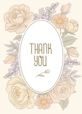 Vektör vintage kır çiçeği tebrik kartı, Cottagecore nötr renkler botanik illüstrasyon