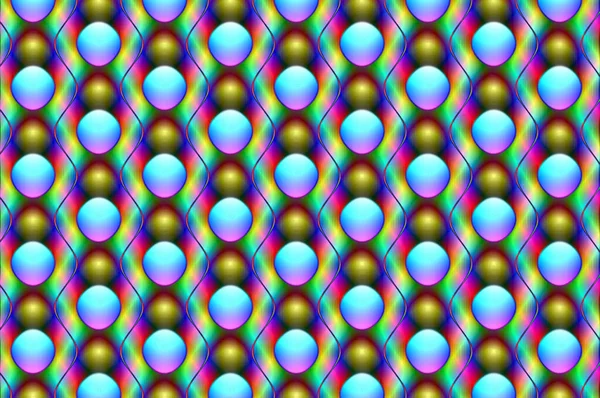彩色球体的抽象三维图解 五幅图片 彩虹彩蛋 — 图库照片