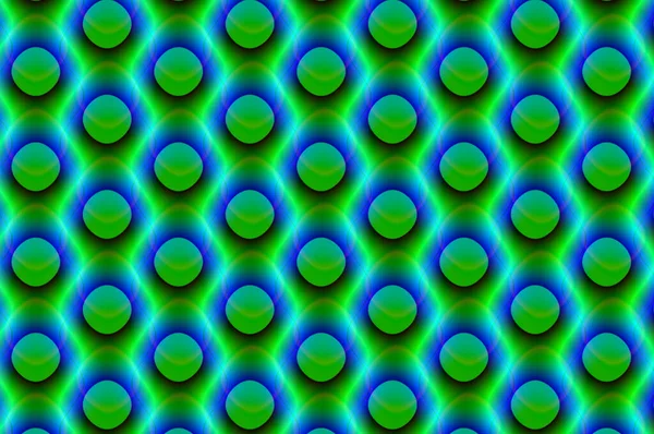 Nahtloses Muster Aus Abstrakten Farbigen Kreisen Und Welligen Linien Bild — Stockfoto