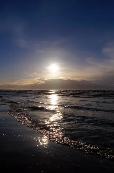 Sonnenuntergang Über Dem Meer Blau Freude Für Augen Und Seele — Stockfoto